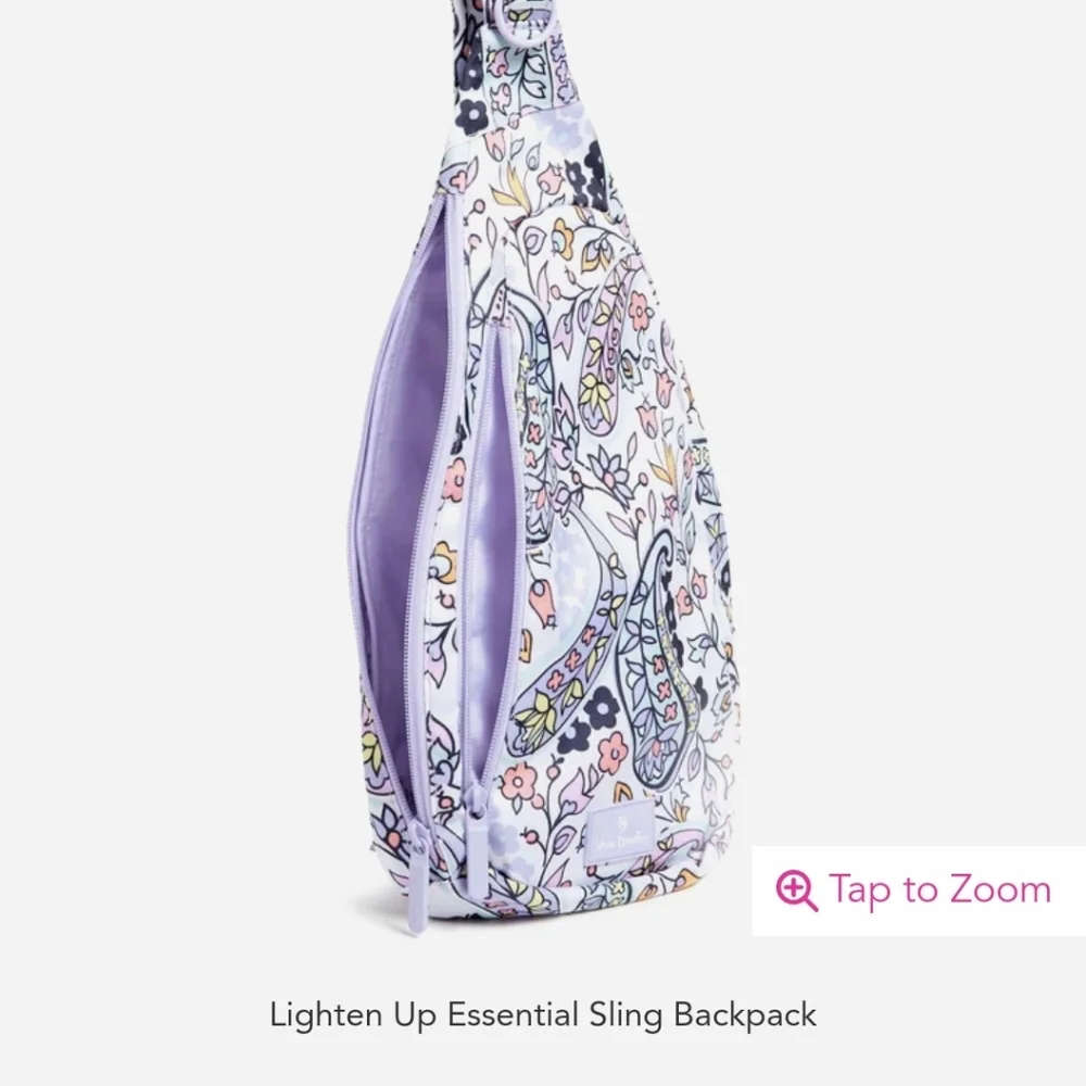Vera Bradley Lighten Up Essential Sling Backpack NWT